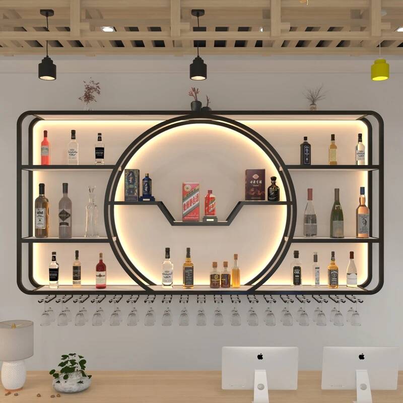 Home Bar Shelves - 와인 나이트클럽 진열장 선반 공간 절약형