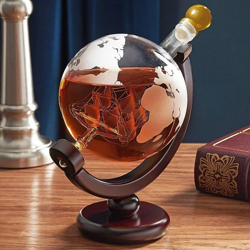 Decanter Globe Set - 창의적인 지구본 디캔터 세트 (무연 카라페,