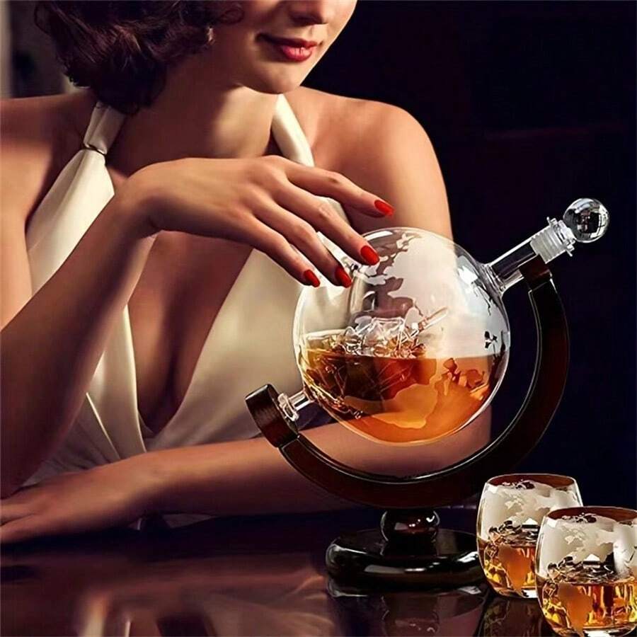 Decanter Globe Set - 글로브 디캔터 1개/3개 세트, 위스키 글로브