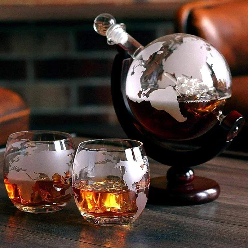 Decanter Globe Set - 무납 물병 포함 창의적인 글로브 디캔터