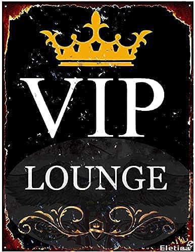 Home Bar Lounge - 메탈 틴 사인 장식 VIP 라운지