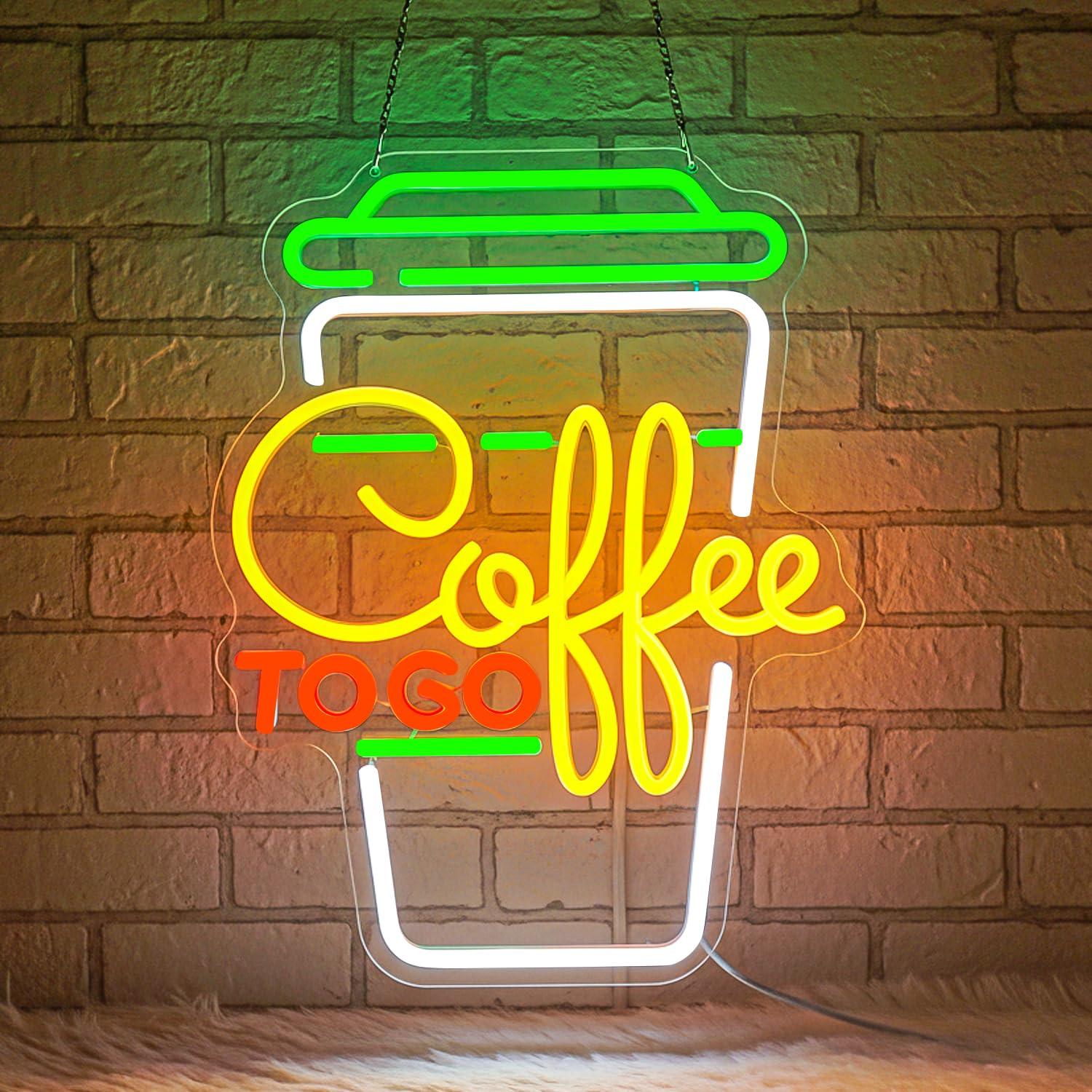 Home Bar And Coffee - 커피 네온 사인 USB 디밍 가능