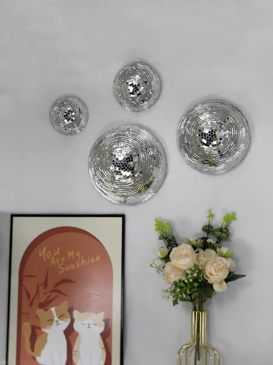 새로운 벽 디스코볼 미러 디자인 메탈릭 홈 데코 미러볼 - Old Fashioned Glass 리뷰 및 가격