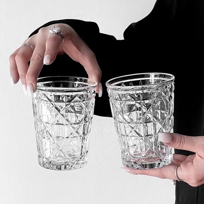빈티지 다이아몬드 패턴 서양 와인 잔, 차가운 음료수  - Old Fashioned Glass 리뷰 및 가격