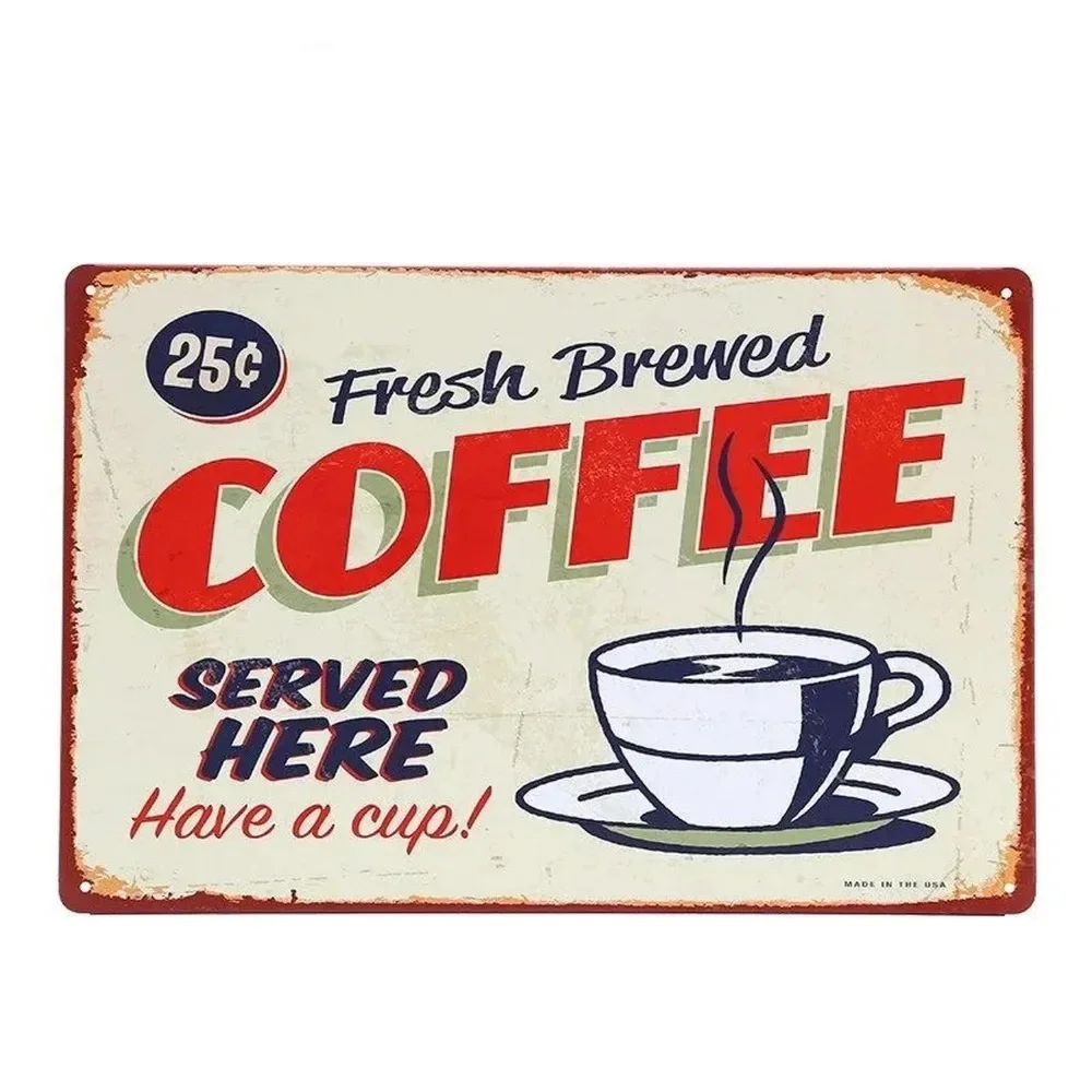 플라크 금속 간판 음료 커피 벽 장식 빈티지 아트 포스 - Home Bar And Coffee 리뷰 및 가격