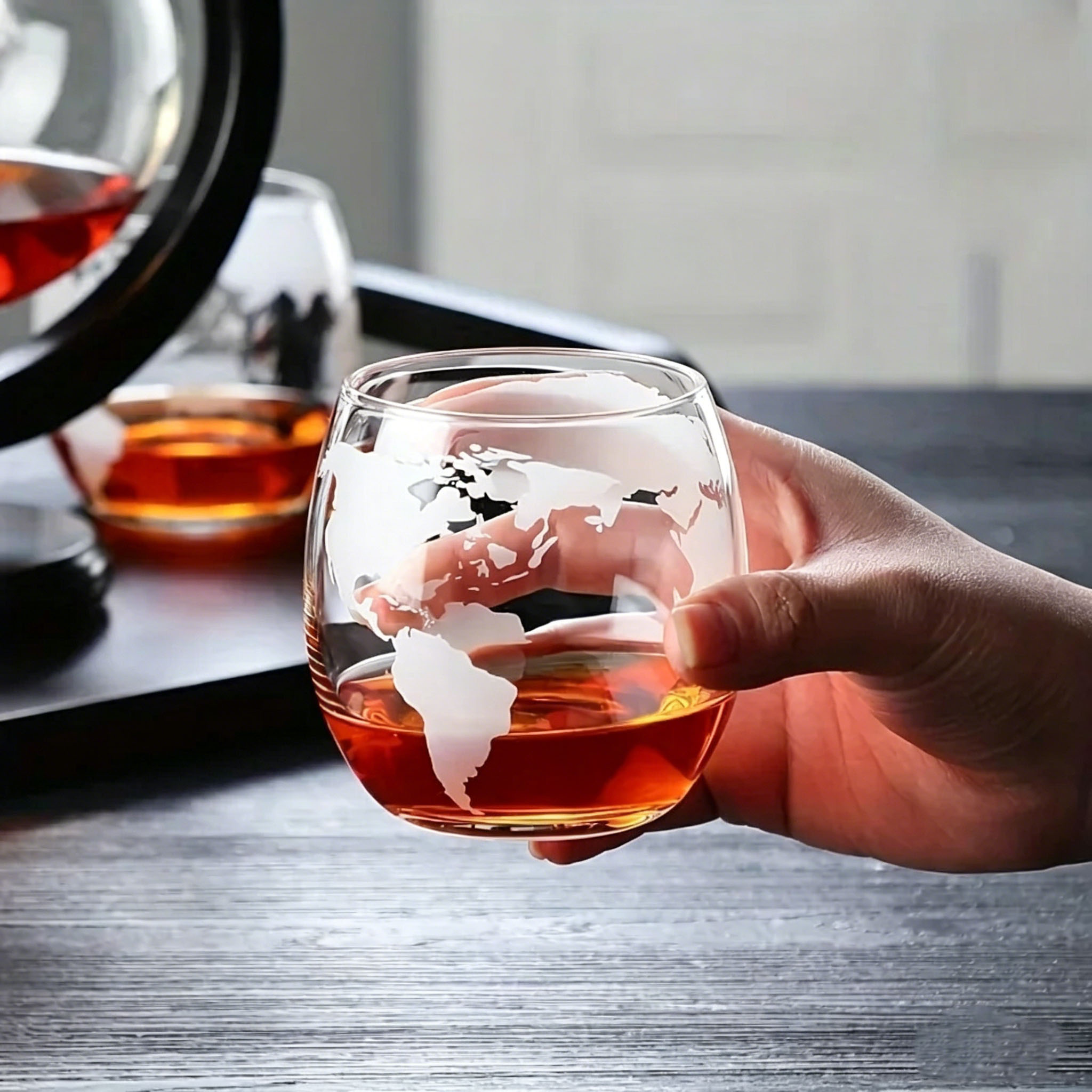 글로브 위스키 디캔터 세트, 무연 크리스탈 유리잔, 범 - Decanter Globe Set 리뷰 및 가격