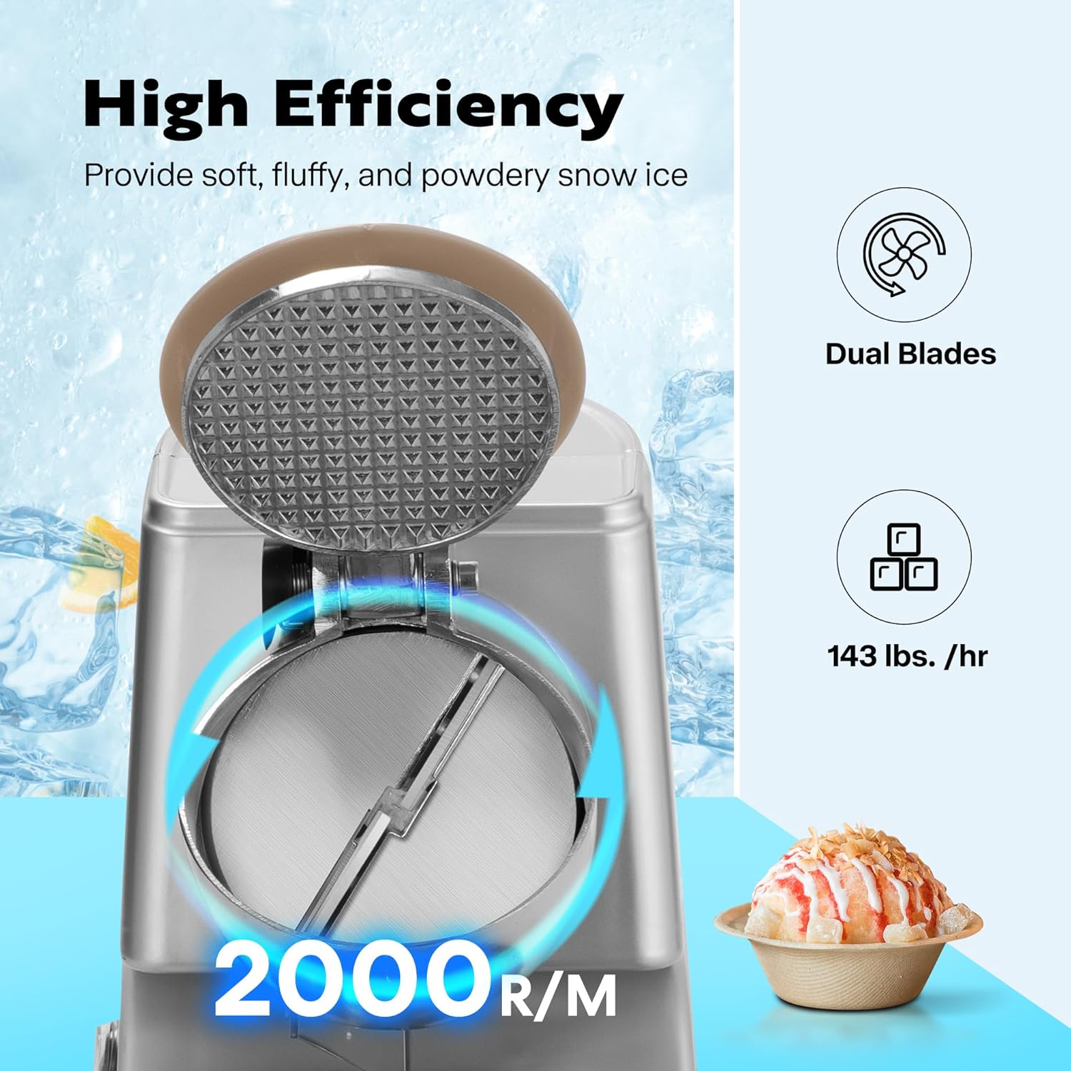 11인치 높이 듀얼 블레이드 제빙기 300W 2000r - Ice Pick Pick 리뷰 및 가격