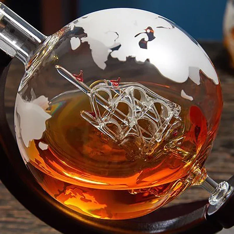 창의적인 지구본 디캔터 세트 (무연 카라페, 고급 나무 - Decanter Globe Set 리뷰 및 가격
