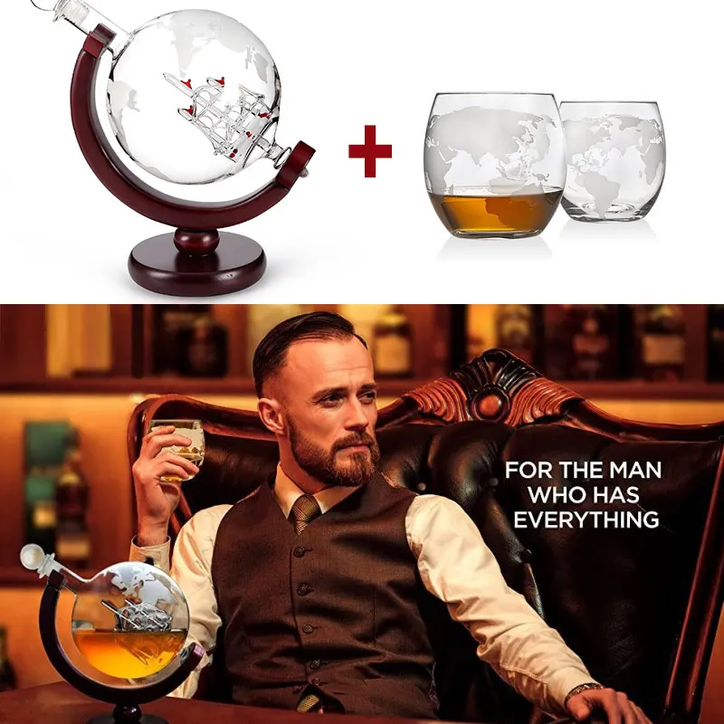 위스키 유리 세트 크리스탈 글로브 주류 Carafe 위 - Decanter Globe Set 리뷰 및 가격