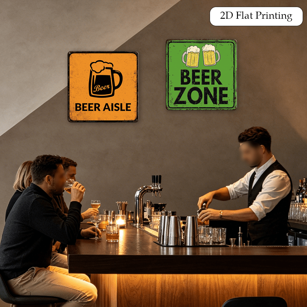 2팩 빈티지 맥주잔 맥주 아일 존 바 장식 금속 간판  - Home Bar Lounge 리뷰 및 가격