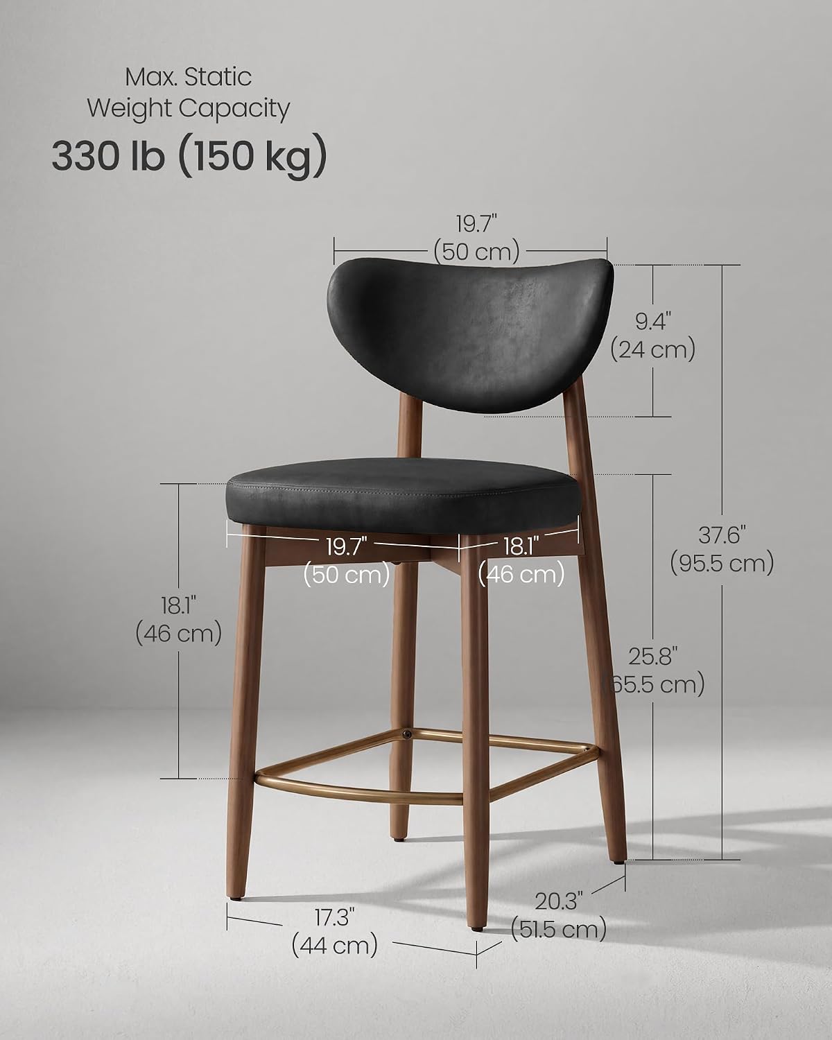 미드 센추리 모던 스타일 원목 바 스툴 2개 세트, 인 - Home Bar Seating 리뷰 및 가격
