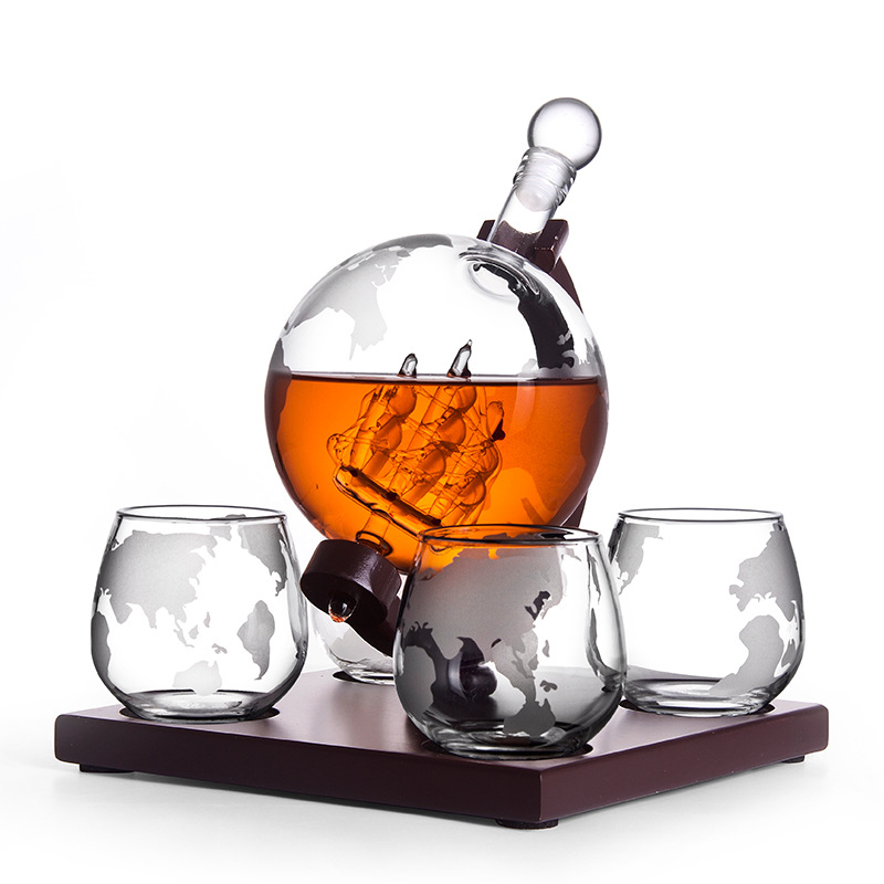 글로브 디캔터 크리에이티브 유리 와인 병 컨테이너 위스 - Decanter Globe Set 리뷰 및 가격