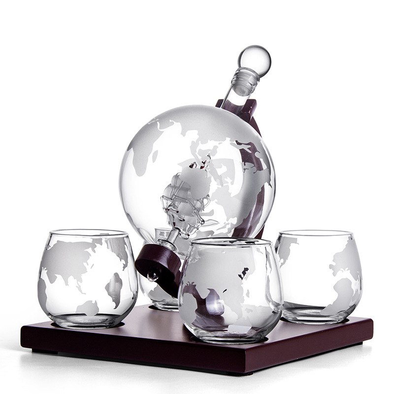 글로브 디캔터 크리에이티브 유리 와인 병 컨테이너 위스 - Decanter Globe Set 리뷰 및 가격