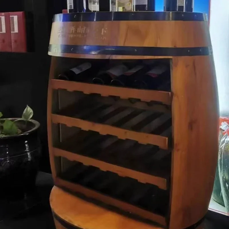 원목 와인랙 오크 배럴 모델링 창의적인 와인 저장고 미 - Home Bar Shelves 리뷰 및 가격