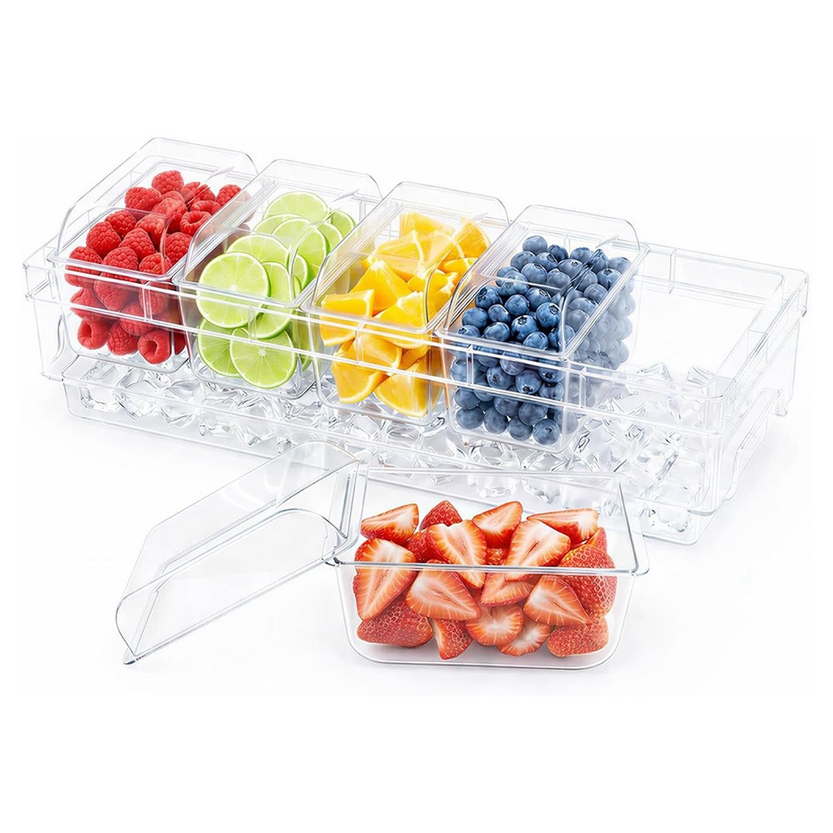 냉장 조미료 용기, 파티용 타코 바 서빙 세트, 바 용 - Garnish Tray Set 리뷰 및 가격