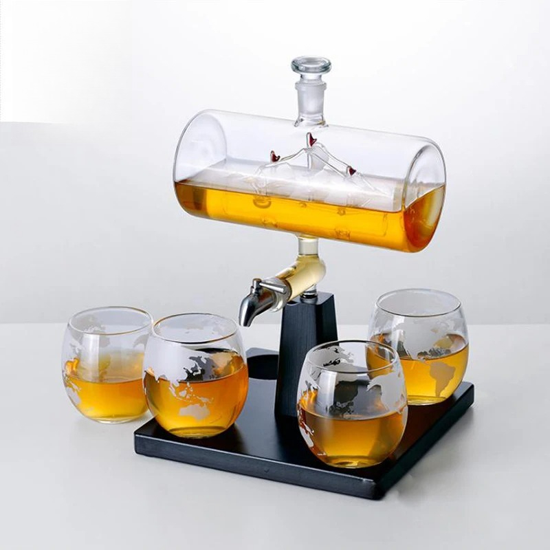 앤틱한 모양의 위스키 디캔터와 와인 배 디캔터 세트 ( - Decanter Globe Set 리뷰 및 가격