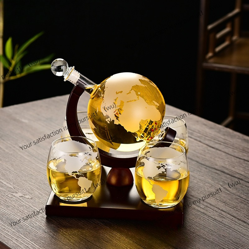 창의적인 위스키 글라스 병 지구본 모양 디캔터 공예 세 - Decanter Globe Set 리뷰 및 가격