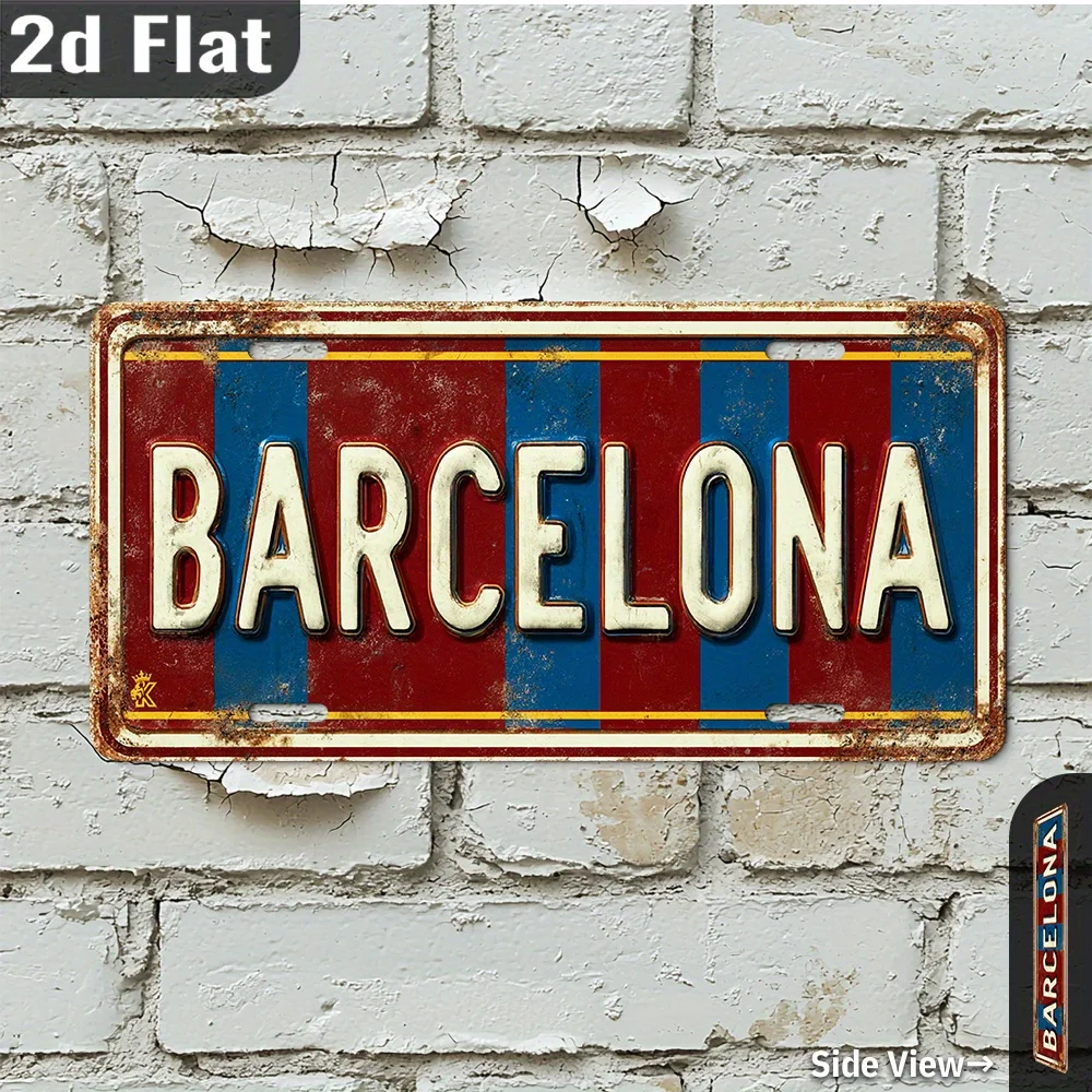 2D 평면형, 1개입 레트로 바르셀로나 나무 벽 장식  - Home Barcelona 리뷰 및 가격