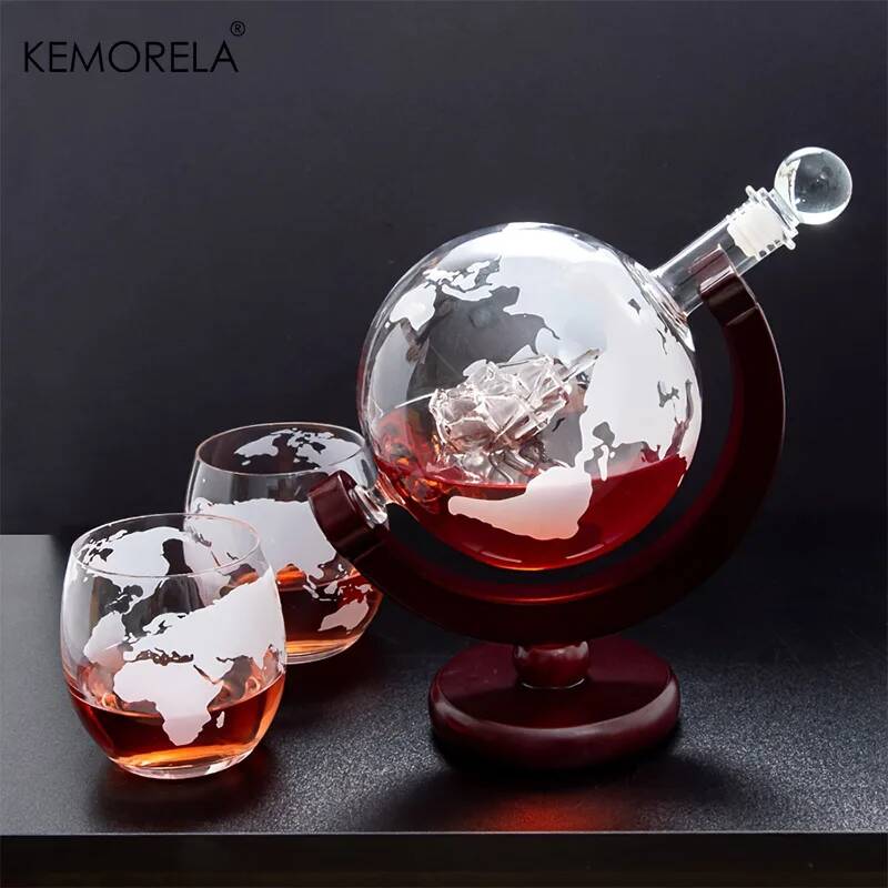 900ML 글로브 위스키 디캔터 세트 무연 유리 카라페 - Decanter Globe Set 리뷰 및 가격
