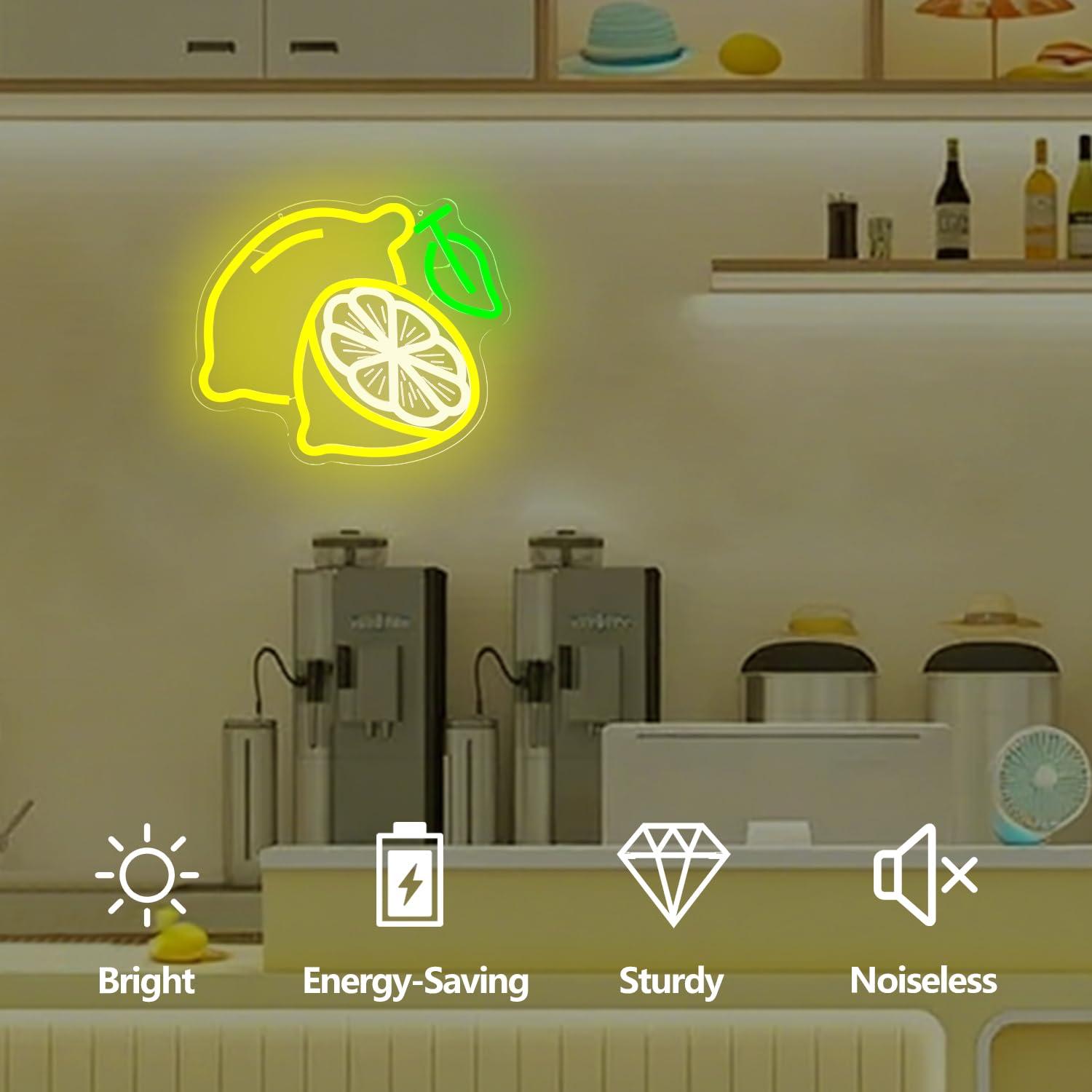 레몬 네온사인 디머블 LED 조명 사인, 가정용 주방  - Home Bar And Kitchen 리뷰 및 가격