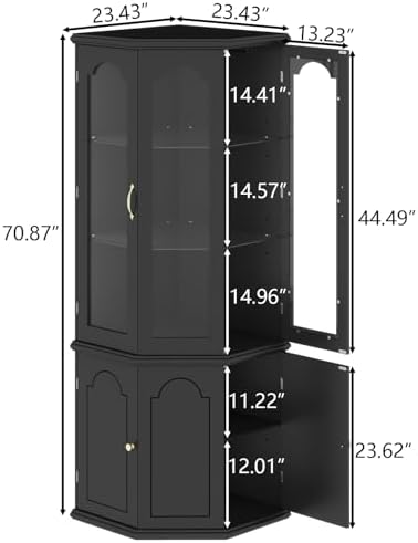 LED 조명이 있는 코너 바 캐비닛, 강화 유리 도어와 - Home Bar Shelves 리뷰 및 가격