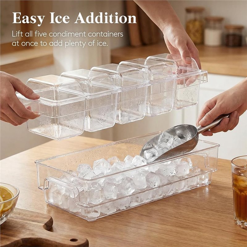 ABMR-파티용 바 용품 타코 바 서빙 세트 냉장 조미 - Garnish Tray Set 리뷰 및 가격