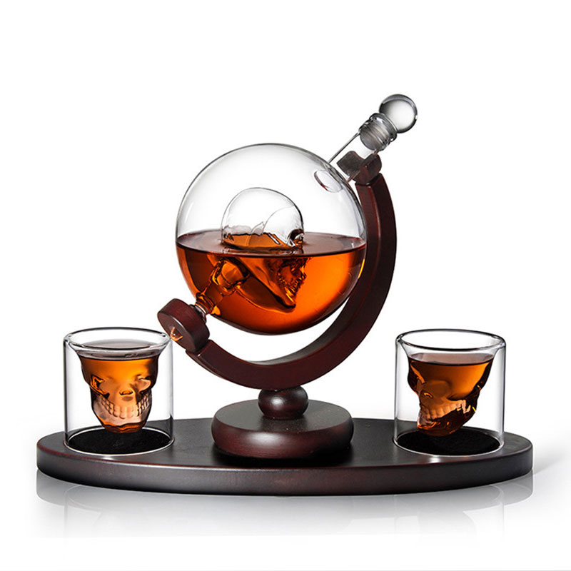 스컬 글로브 위스키 디캔터 세트 가오펑 실리콘 유리병  - Decanter Globe Set 리뷰 및 가격