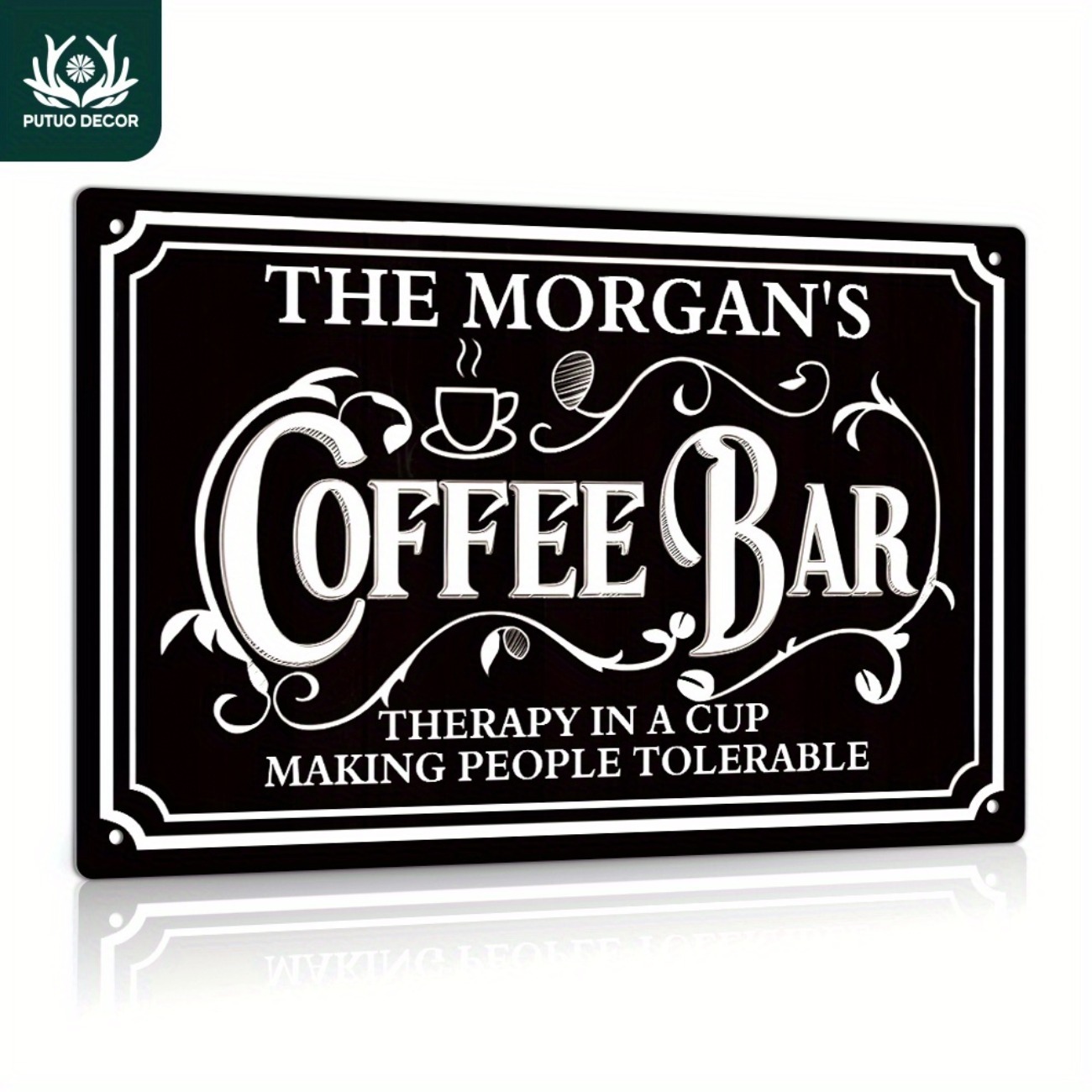 1개 맞춤형 모건스 커피 바 금속 간판 - 맞춤 텍스트 - Home Bar And Coffee 리뷰 및 가격